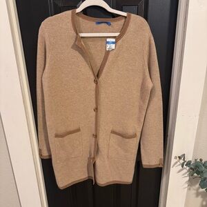 J.McLaughlin Women’s Small Camel/Tan Wool/Cashmere Blend Nan Cardigan Sweater